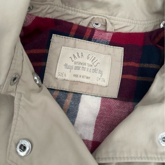 Zara Girls Trench Coat - Picture 4 of 5